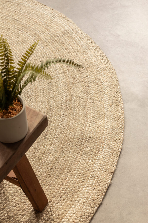 Jute Matta - Natural Ivory Rund - Bild 2