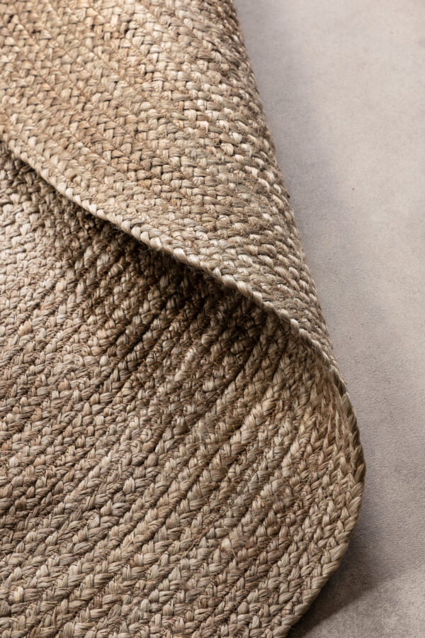 Jute Matta - Natural Grå-brun Rund - Bild 4