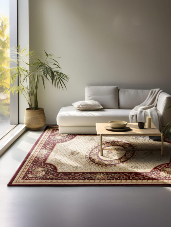 Orientalisk matta - Adraskan RÖD-cream - Bild 2