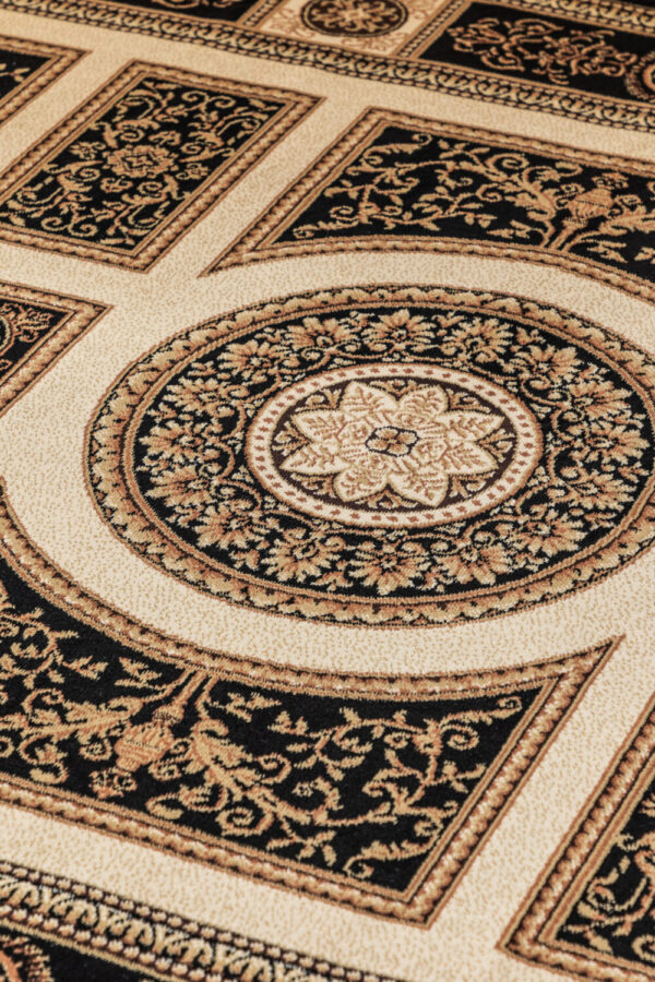 Orientalisk matta - Guzara SVART-Cream - Bild 6