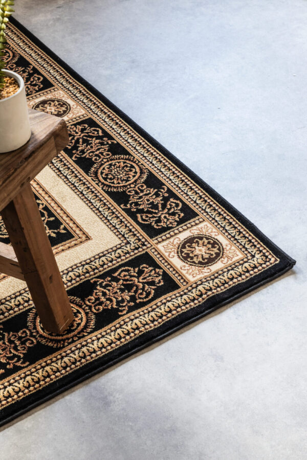 Orientalisk matta - Guzara SVART-Cream - Bild 3