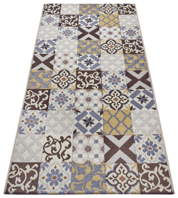 Cappuccino Anti-Slip Löpare Mosaik Brun Multi 75x150 cm - Bild 3