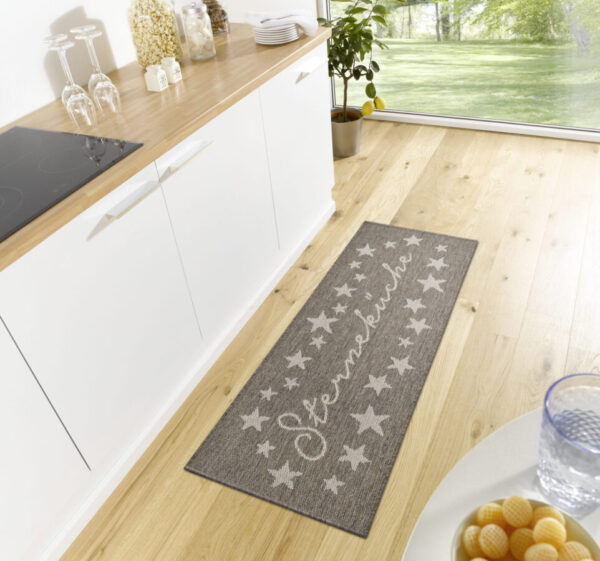 Cucina Anti-Slip Löpare - Melierte Sterneküche Brun 62x150 cm