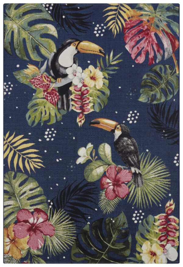 FLATVÄVD Flair Matta - Tropical Dream Blå Multi - Bild 2
