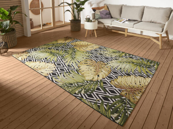 FLATVÄVD Flair Matta - Diamonds and Leaves