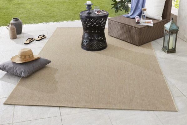 FLATVÄVD Matta - Meadow Mattech Beige