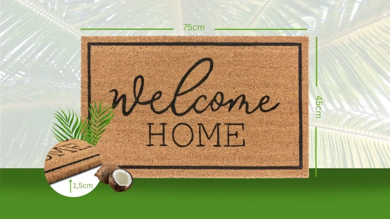 Dörrmatta Kokos - Classic Welcome Home 45x70 - Bild 3