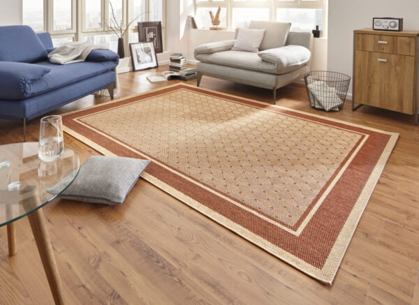 FLATVÄVD Natural Classy - RÖDbrun