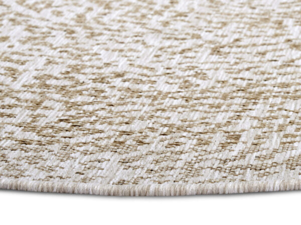 FLATVÄVD Matta - Desert Crème-Beige runda - Bild 6