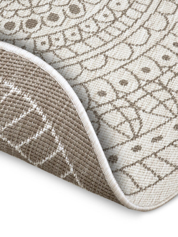 Vändbarat Matta - Porto Beige runda - Bild 4