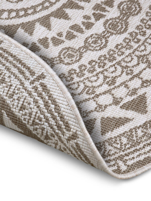 Vändbarat Matta - Coron Beige rund - Bild 4