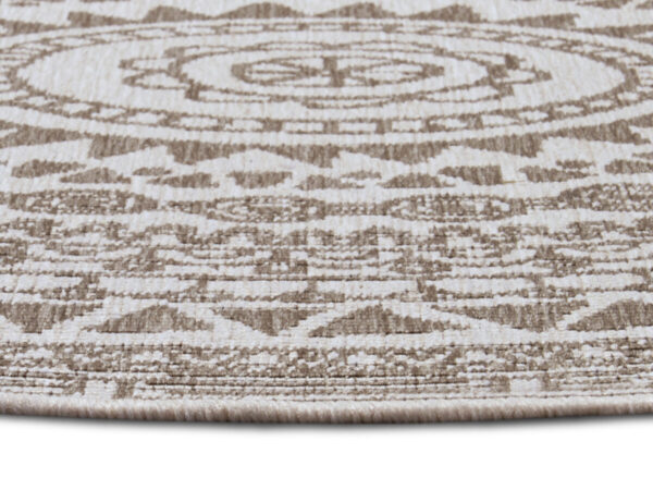 Vändbarat Matta - Coron Beige rund - Bild 6
