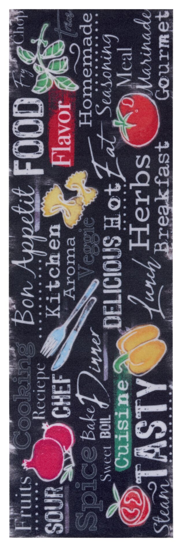Cook & Clean Anti-Slip Löpare - Delicious Kitchen Board 50x150 cm