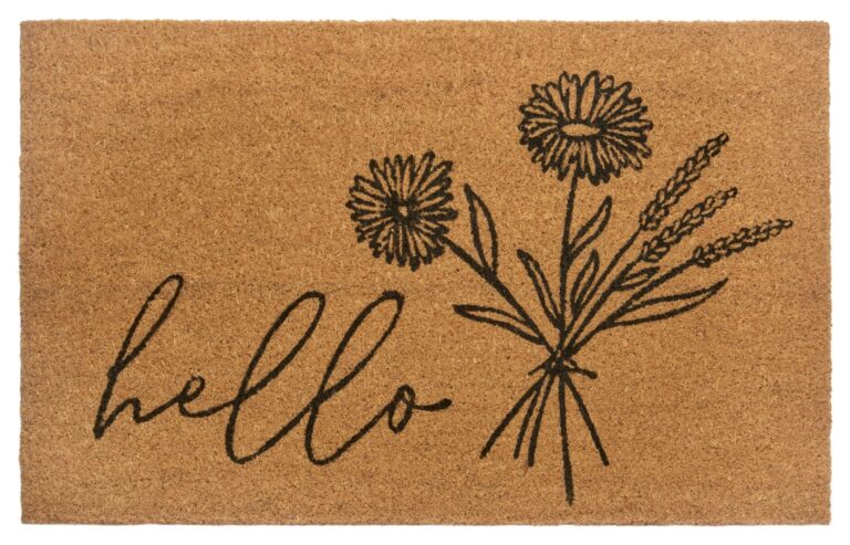 Dörrmatta Kokos - Hello & Flowers 45x75