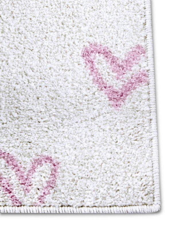 Äventyr BARNMATTA - Hjärtan Creme-rosa - Bild 3