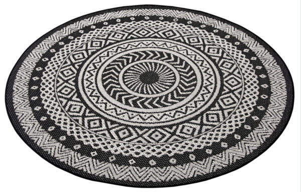 FLATVÄVD - Mandala SVART rund - Bild 3