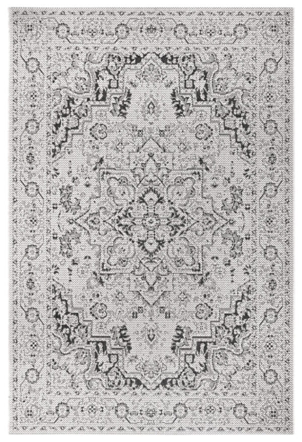 Orientalisk matta - Khalid Crème-SVART - Bild 4