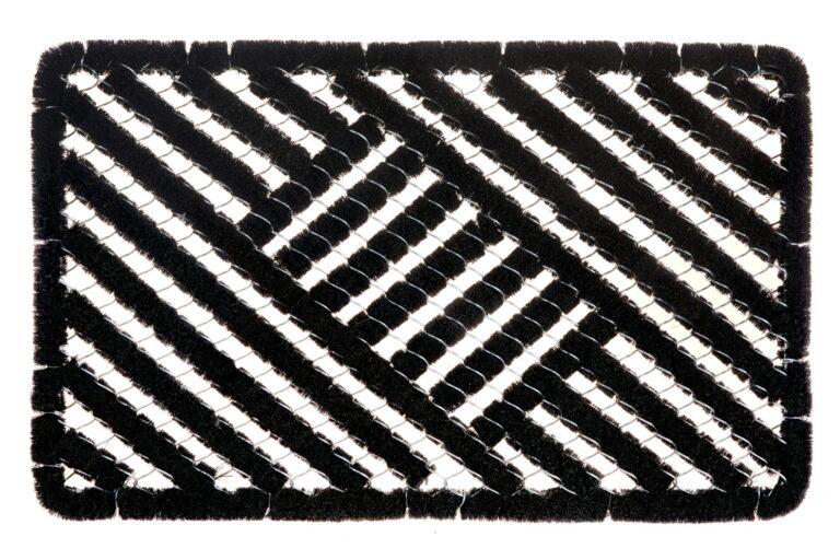 Tvättbar Kokosmatta - Grid Brushes SVART
