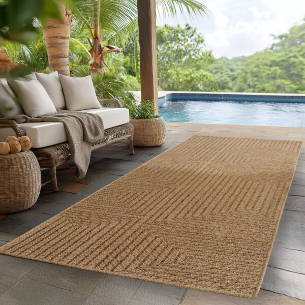 Utomhus matta - Timber 1404 Beige - Bild 2