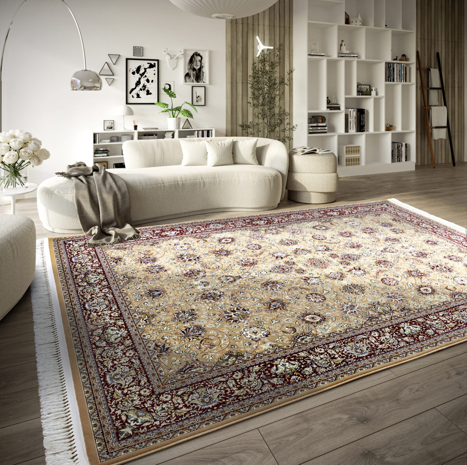 Villeroy & Boch 1870   Alfred Röd Beige matta i färgen Röd gjord i materialet 100% Polypropylen