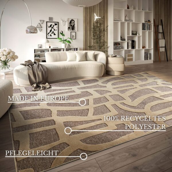 Villeroy & Boch 1879   Therese Natural Grå Beige matta i färgen Beige gjord i materialet 100% Återvunnen Polyester