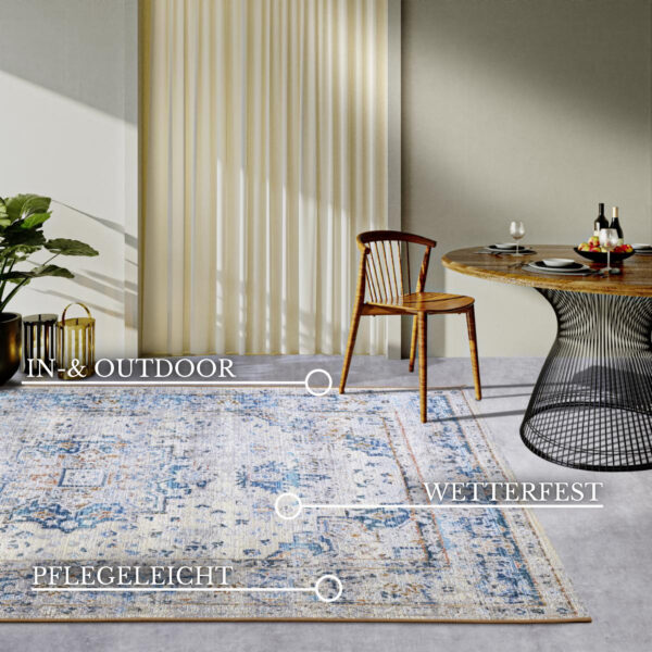 Villeroy & Boch 1767 Utomhus  Rene Cream Blå matta i färgen Blå gjord i materialet 30% Polyester