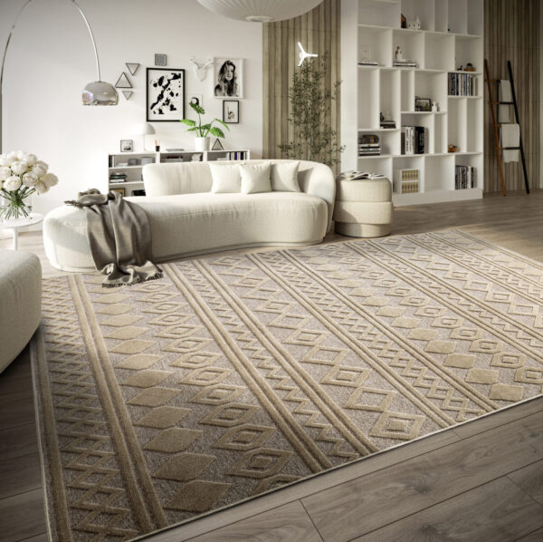 Villeroy & Boch 1879   Catherine Natural Grå Beige matta i färgen Beige gjord i materialet 100% Återvunnen Polyester