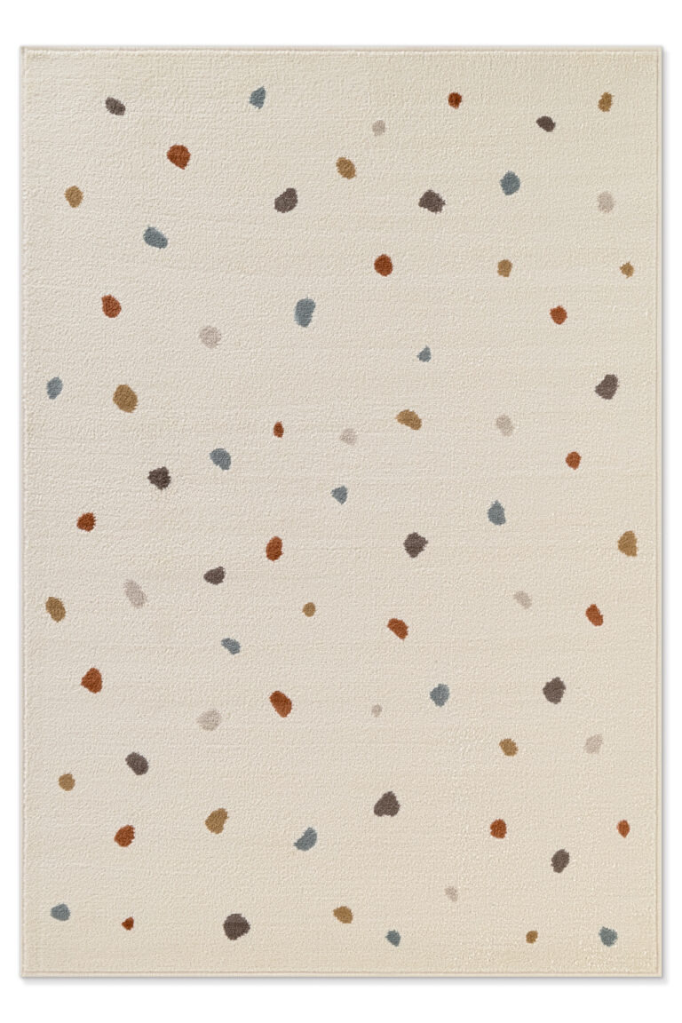 Barnmatta - Funny Dots Cream-multi matta i färgen Multi gjord i materialet 100% Polypropylen