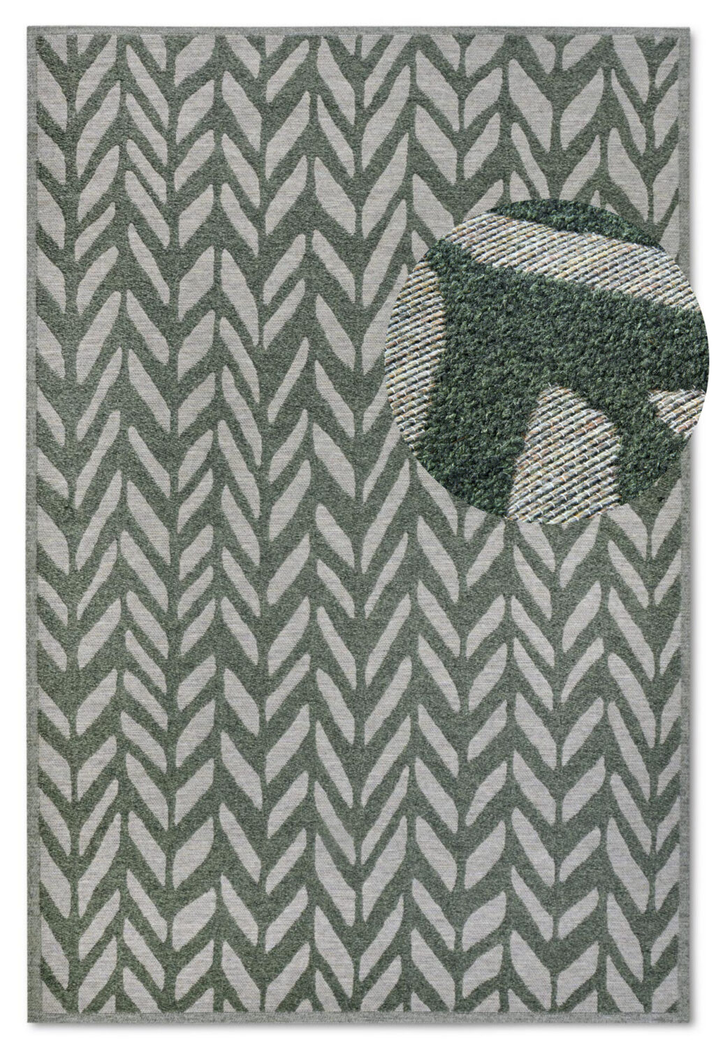 Villeroy & Boch 1883 Utomhus  Georgette Jungle Grön matta i färgen Grön gjord i materialet 100% Återvunnen Polyester