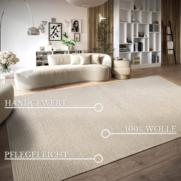 Villeroy & Boch 1748 Ull  Francois Natural White matta i färgen Cream gjord i materialet 100% Ull