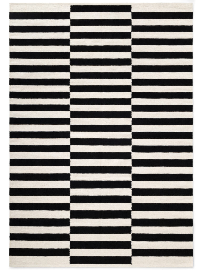 Ull Matta - Donna Vit-svart matta i färgen Svart gjord i materialet 100% Ull