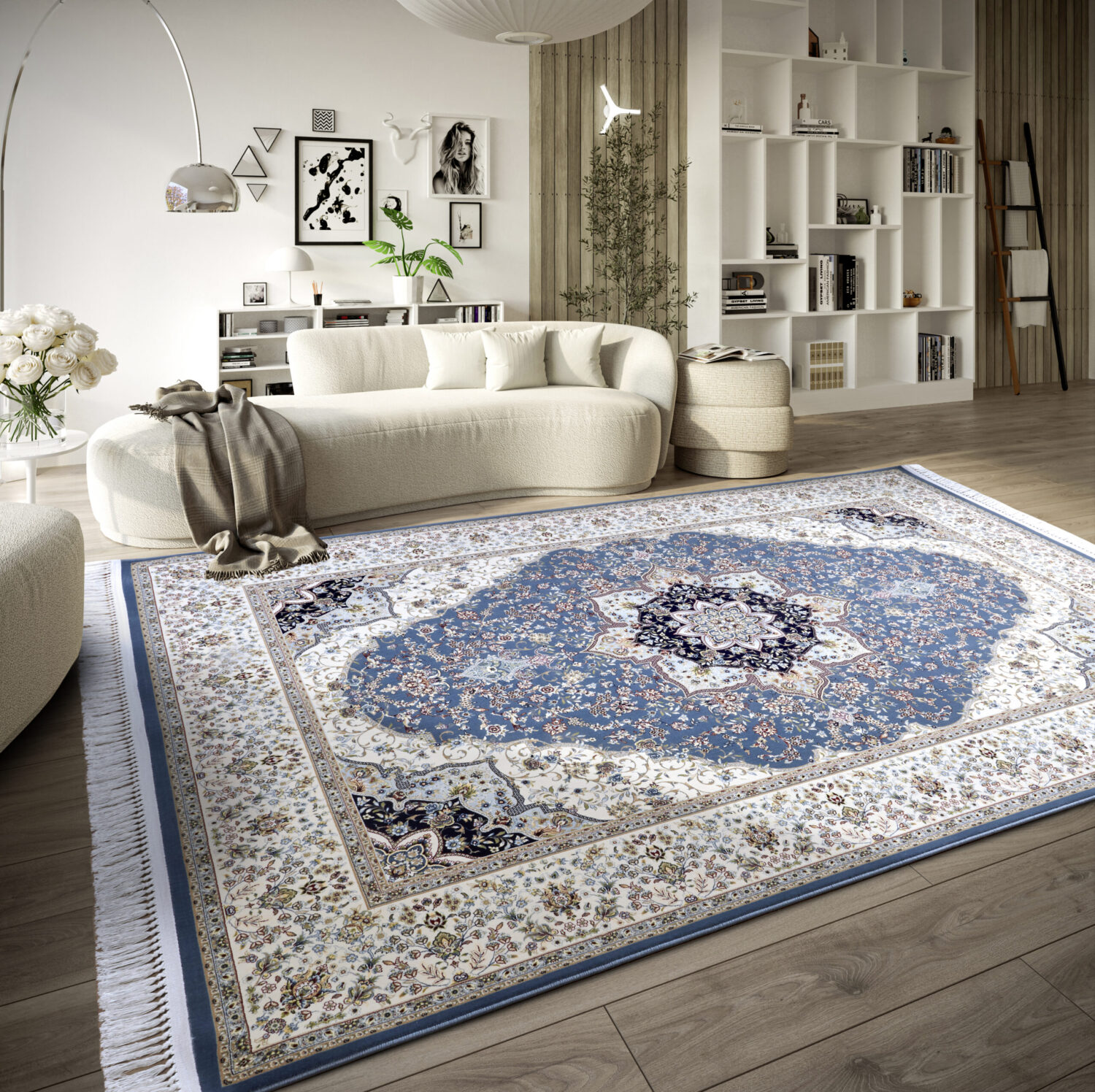 Villeroy & Boch 1870   Etienne Ljus Blå Cream matta i färgen Blå gjord i materialet 100% Polypropylen