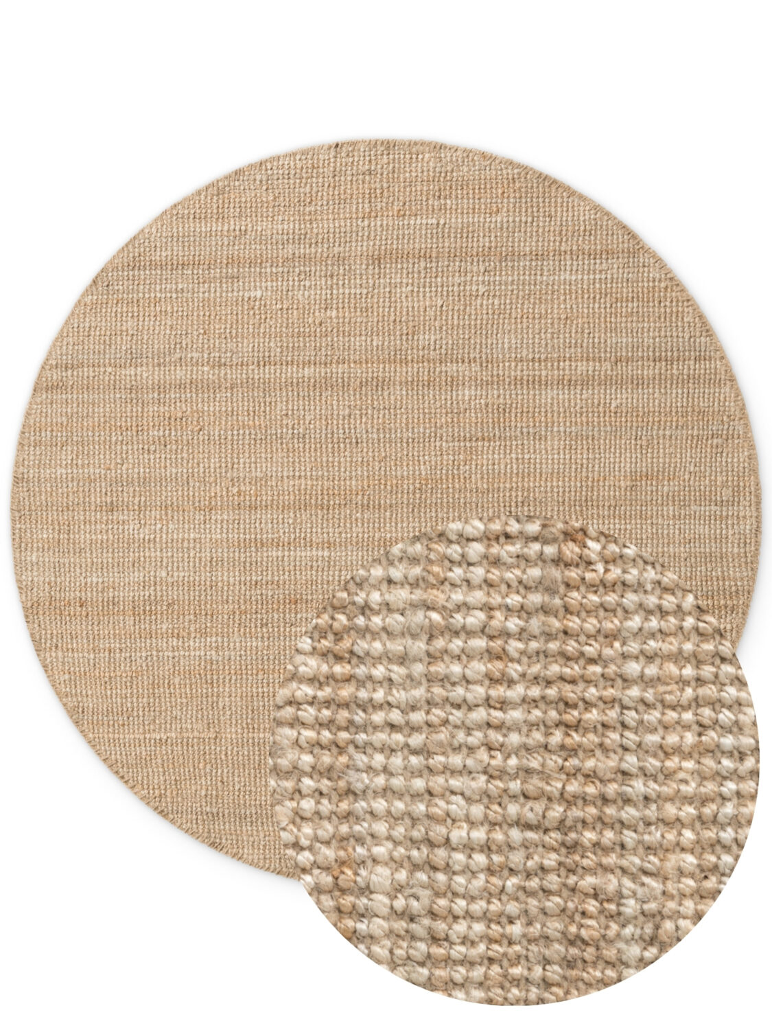 Jute Matta -  Jaipur Natural Guld rund matta i färgen Guld gjord i materialet 100% Jute