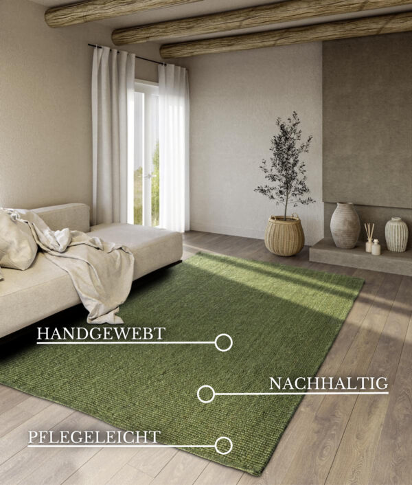 Villeroy & Boch 1791 Jute  Rosalie Jungle Grön matta i färgen Grön gjord i materialet 100% Jute