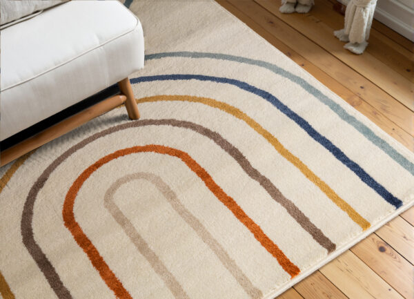 Barnmatta - Double Rainbow Cream-multi matta i färgen Multi gjord i materialet 100% Polypropylen