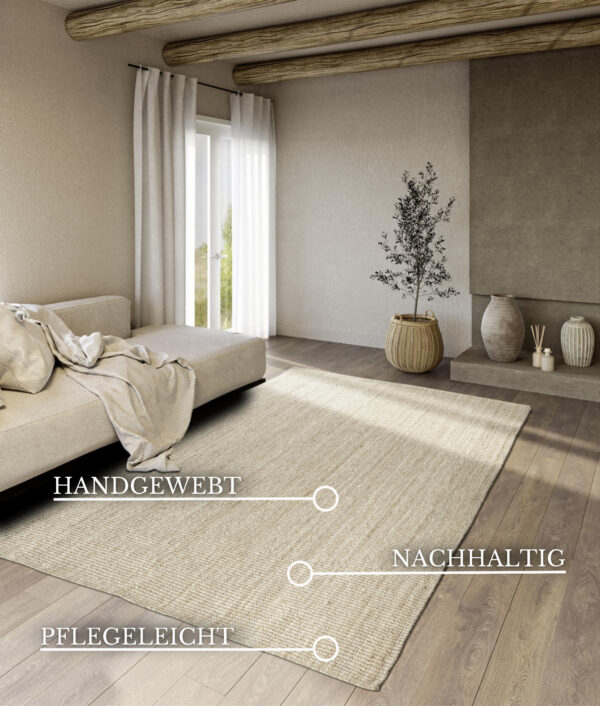 Villeroy & Boch 1791 Jute  Rosalie Natural White matta i färgen Beige gjord i materialet 100% Jute