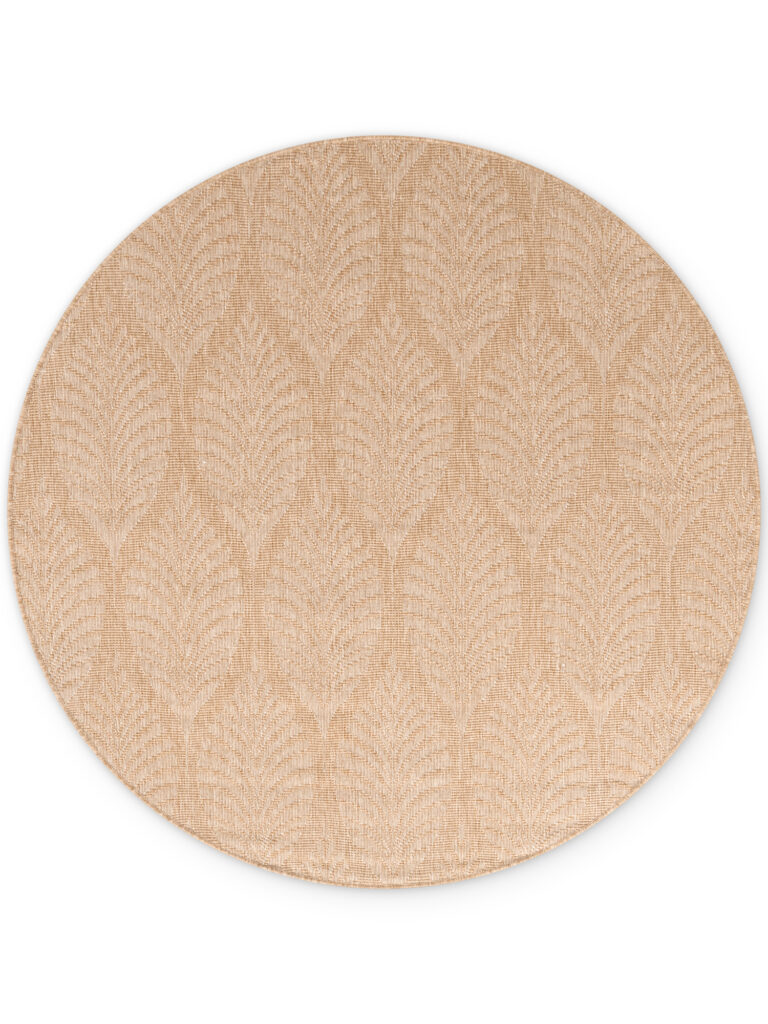 Utomhus matta - Liora Jute-Vit Rund matta i färgen Brun gjord i materialet 100% Polypropylen