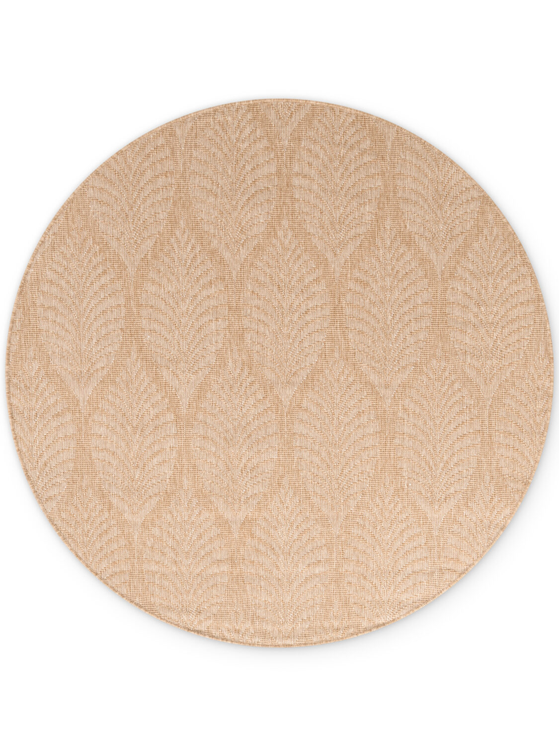 Utomhus matta - Liora Jute-Vit Rund matta i färgen Brun gjord i materialet 100% Polypropylen