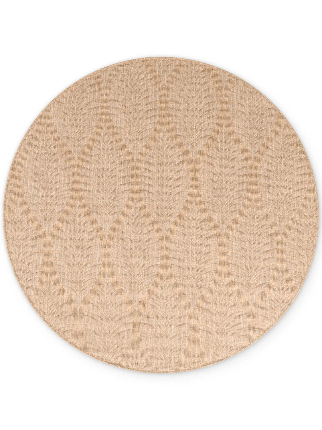 Utomhus matta - Liora Jute-Vit Rund matta i färgen Brun gjord i materialet 100% Polypropylen