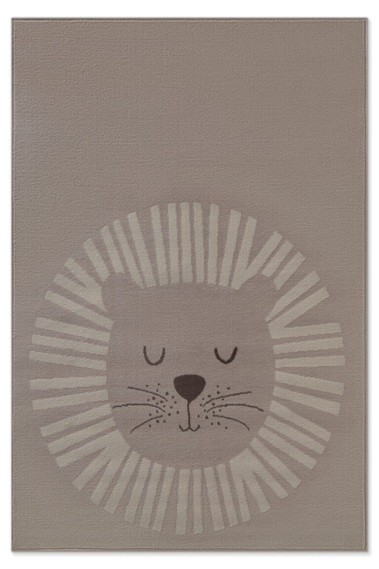 Barnmatta - Happy Lion Beige-cream matta i färgen Beige gjord i materialet 100% Polypropylen