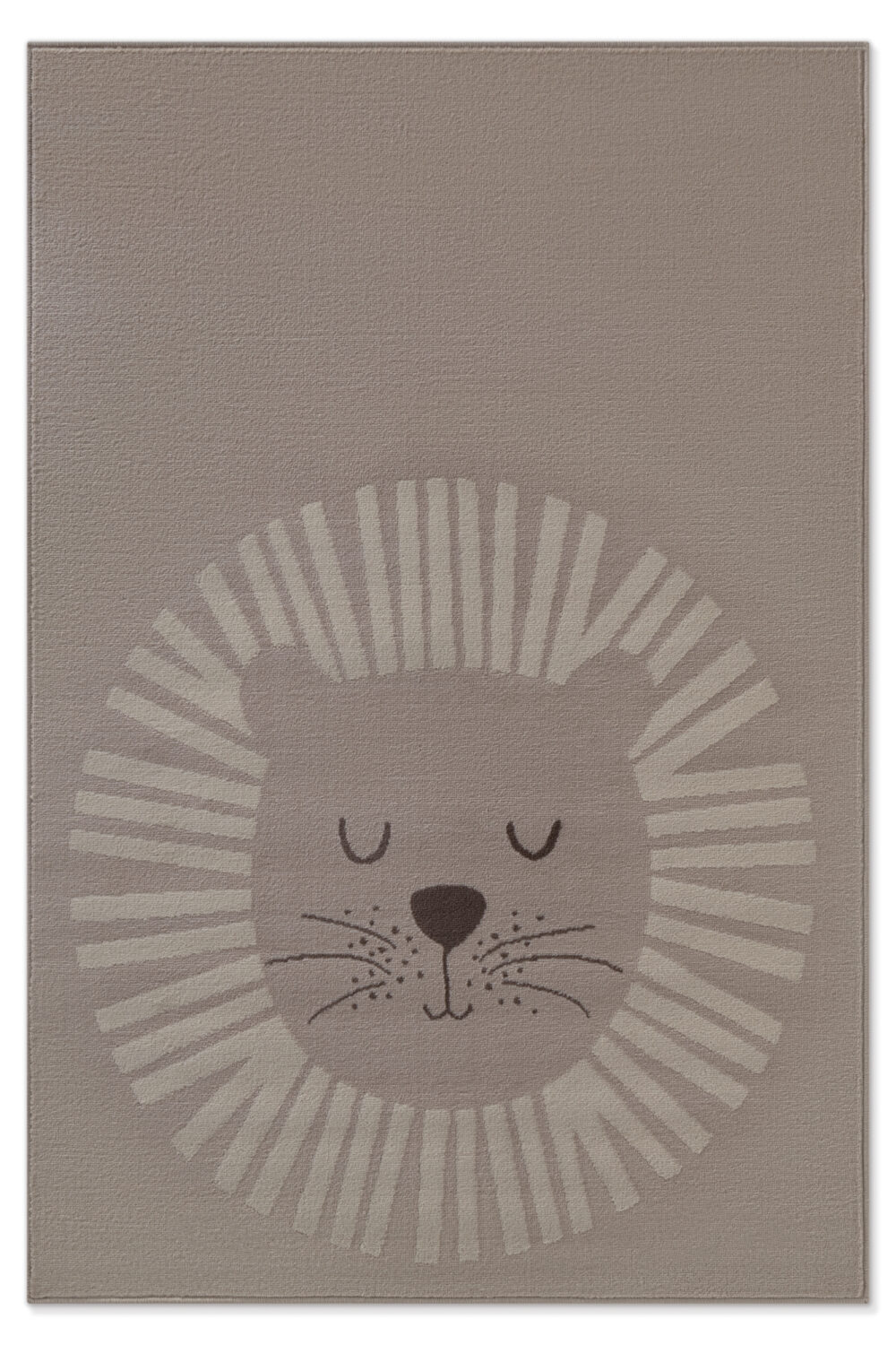 Barnmatta - Happy Lion Beige-cream matta i färgen Beige gjord i materialet 100% Polypropylen
