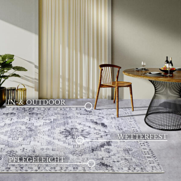 Villeroy & Boch 1767 Utomhus  Esther Cream Grå matta i färgen Grå gjord i materialet 30% Polyester