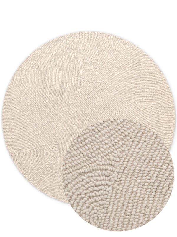 Ull Matta - Eleni Natural-Vit matta i färgen Cream gjord i materialet 100% Ull