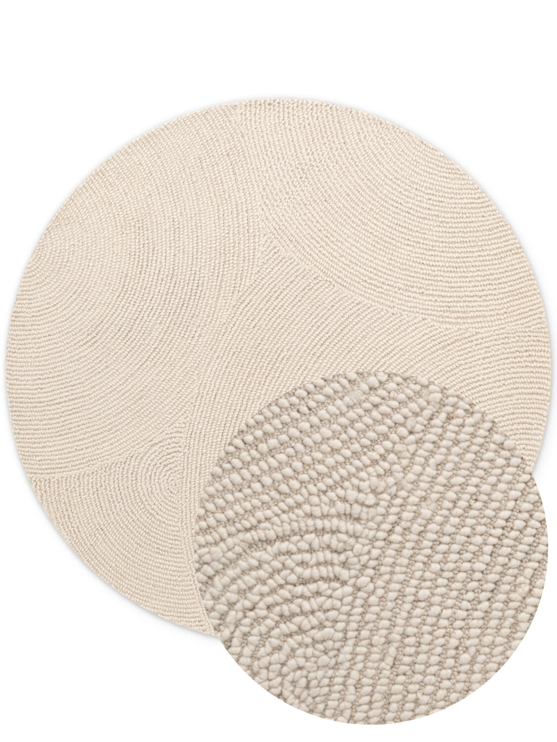 Ull Matta - Eleni Natural-Vit matta i färgen Cream gjord i materialet 100% Ull