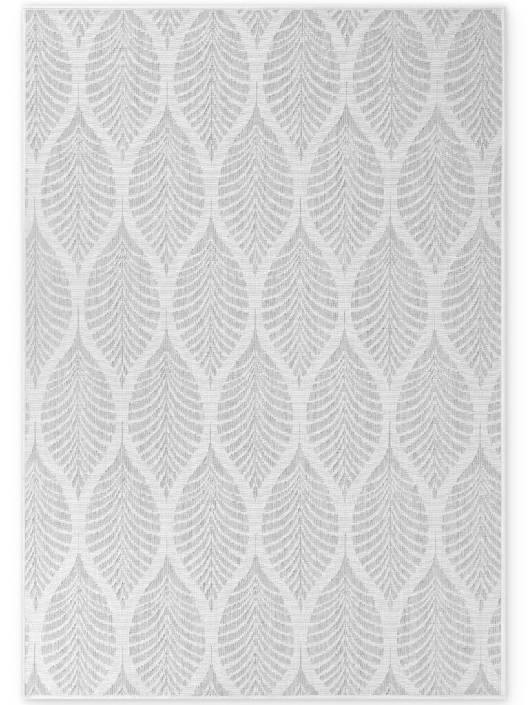 Utomhus matta - Liora Vit-grå matta i färgen Ljusgrå gjord i materialet 100% Polypropylen
