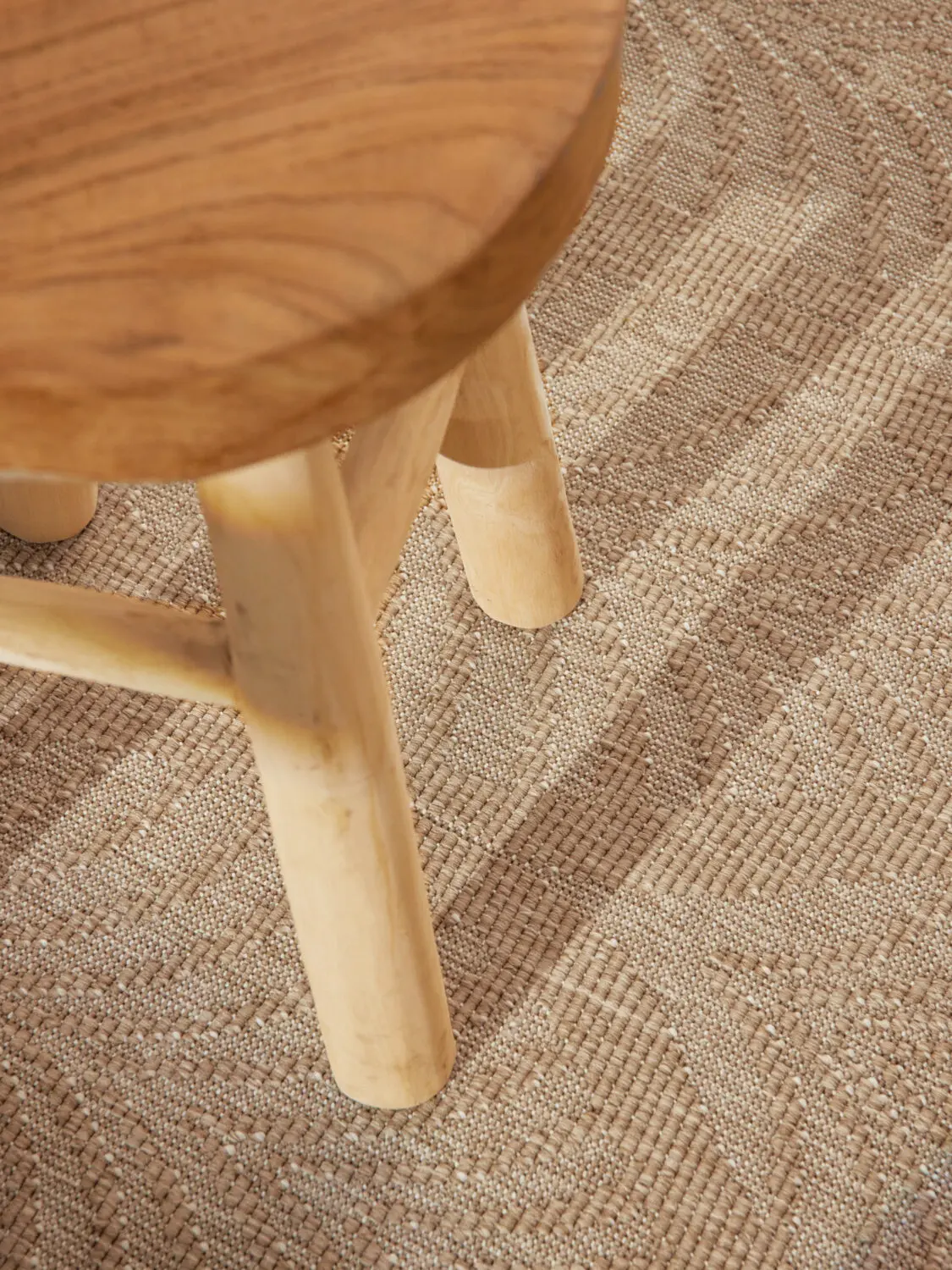Utomhus matta - Liora Jute-Vit Rund matta i färgen Brun gjord i materialet 100% Polypropylen