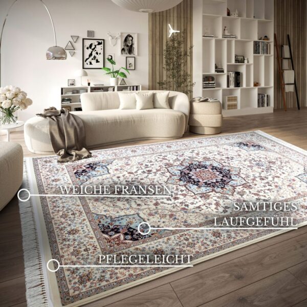 Villeroy & Boch 1870   Etienne Blå Cream matta i färgen Cream gjord i materialet 100% Polypropylen
