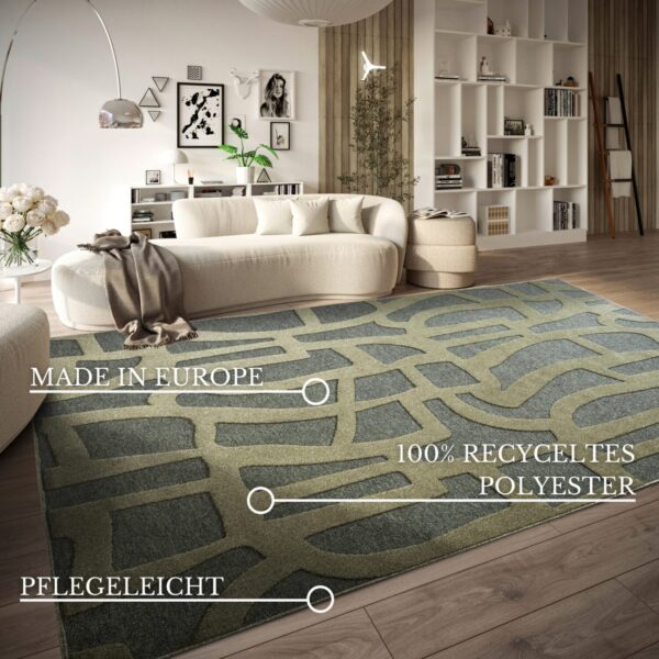 Villeroy & Boch 1879   Therese Jungle Grön matta i färgen Grön gjord i materialet 100% Återvunnen Polyester