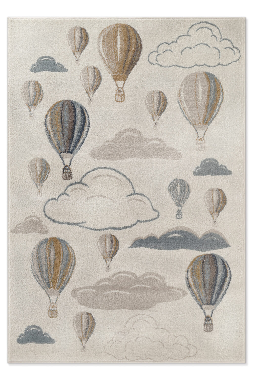 Barnmatta - Hot Air Ballon Cream-multi matta i färgen Multi gjord i materialet 100% Polypropylen