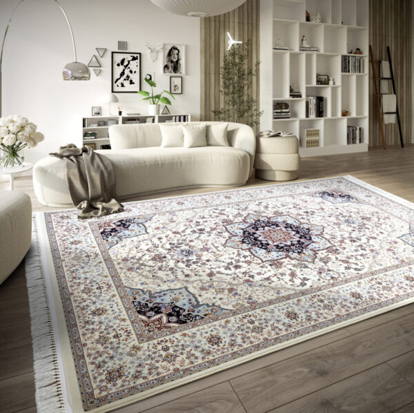 Villeroy & Boch 1870   Etienne Blå Cream matta i färgen Cream gjord i materialet 100% Polypropylen